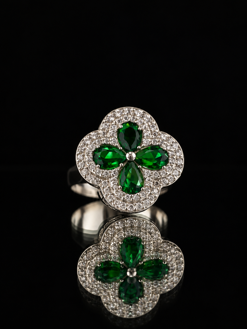 Anillo de Trébol en plata
