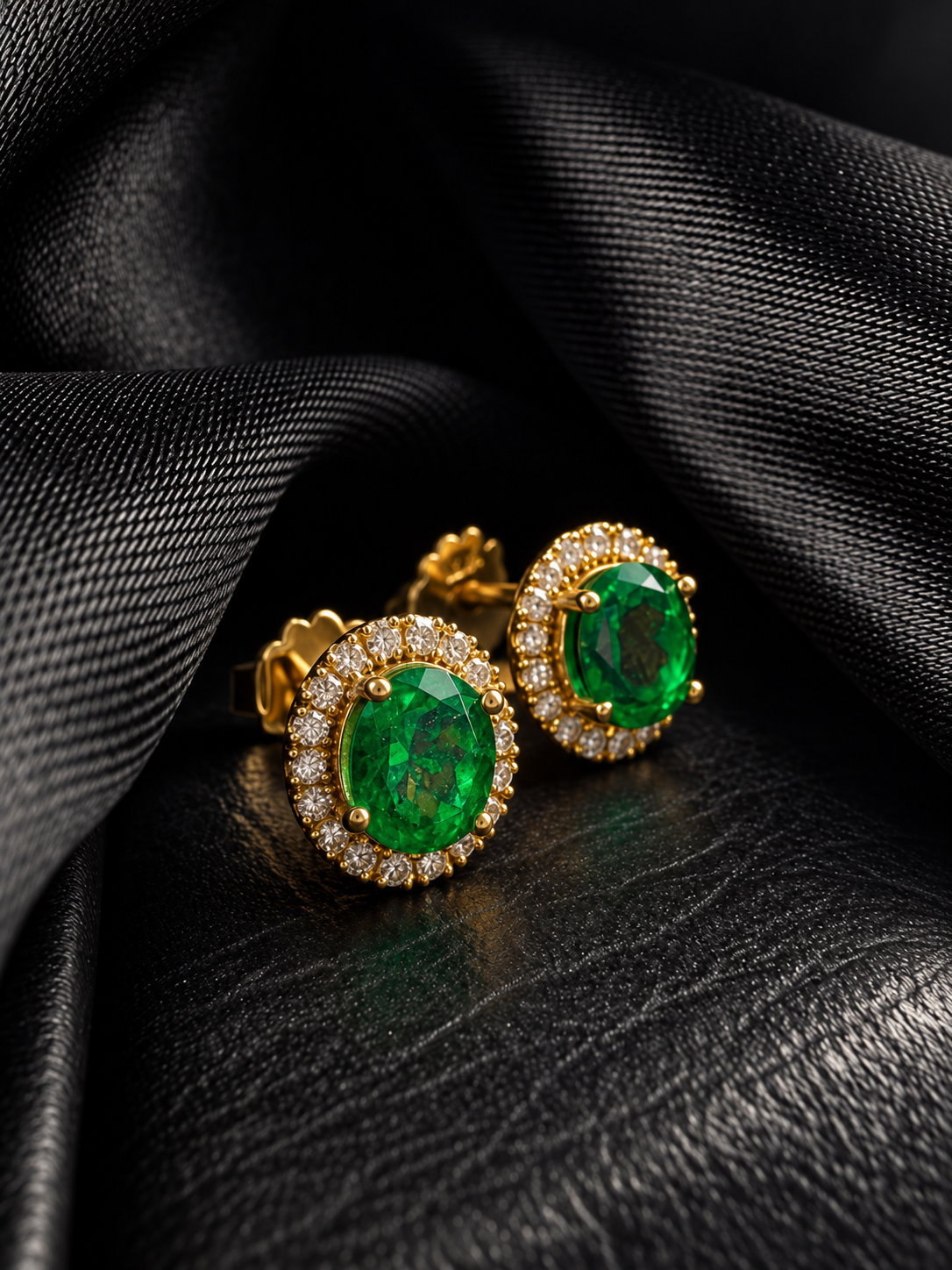 Aretes de Oro con Esmeralda
