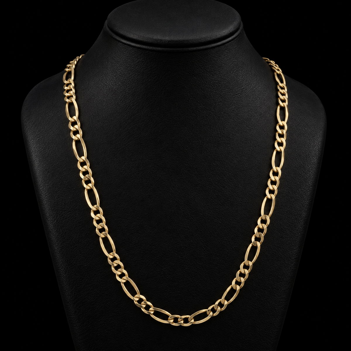 Cadena Figaro en oro