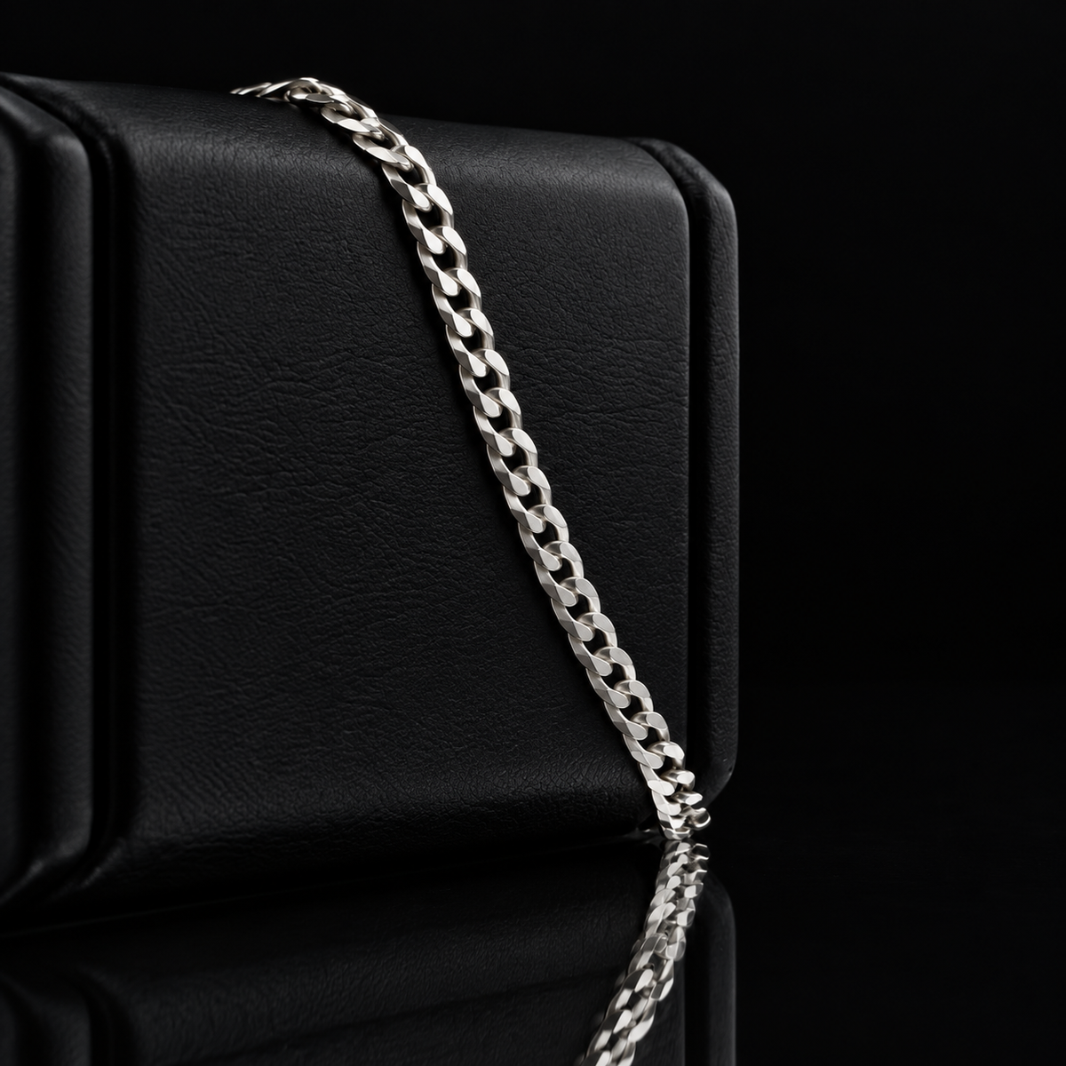 Brazalete cubana en plata