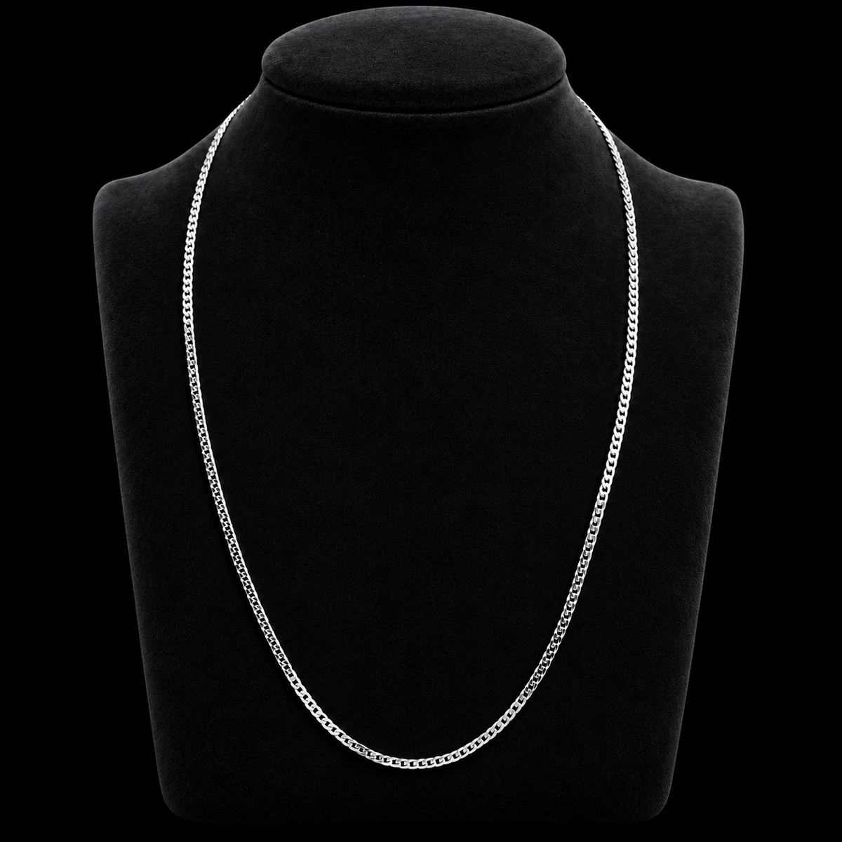 Cadena cubana en plata