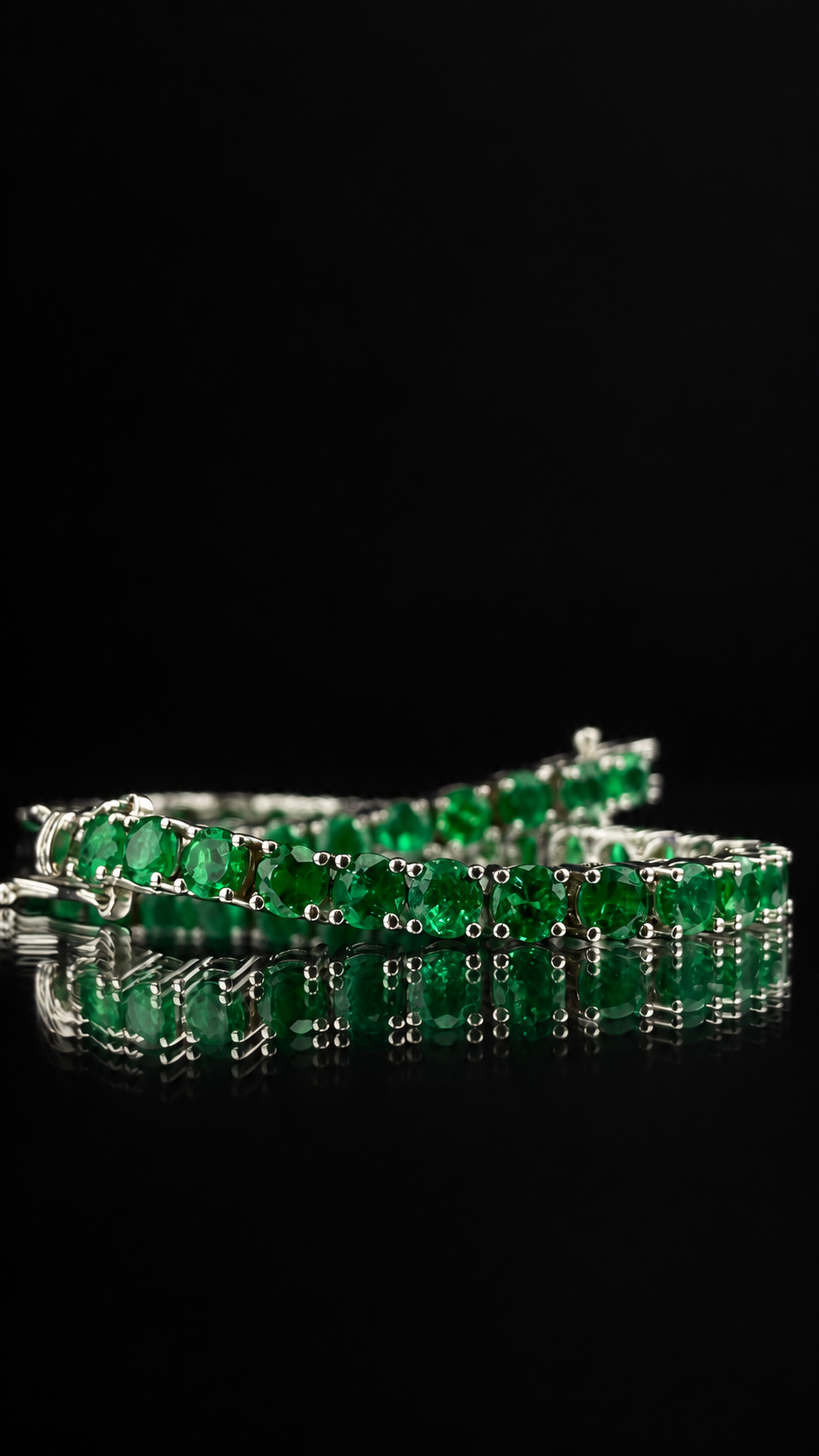 Brazalete tipo tenis en plata